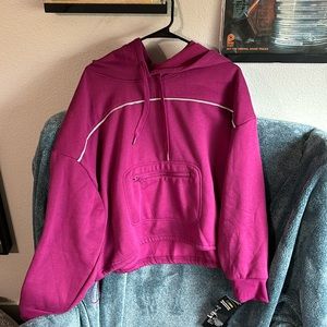 Pink Hind Hoodie with front zipper pocket